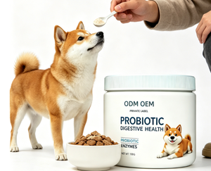 Complément alimentaire en poudre pour chiens, probiotique pour la santé digestive avec enzymes, poudre probiotique pour animaux de compagnie pour le soin de l'intestin des animaux. - Product Image 1