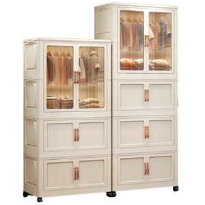 <span class=keywords><strong>Armadio</strong></span> Multifunzionale Pieghevole e Smontabile 55-85CM, Mobile Spesso e Mobile in Plastica PP di Grande Capacità <span class=keywords><strong>per</strong></span> la <span class=keywords><strong>Cameretta</strong></span> dei Bambini - Product Image 2