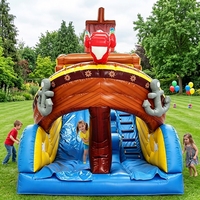 Grand toboggan gonflable sur le thème des pirates pour l'extérieur, toboggan gonflable en PVC de qualité commerciale pour parc d'attractions