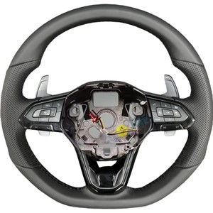 Volante de Cuero Perforado Compatible con Volkswagen Golf 8R <span class=keywords><strong>MK8</strong></span> <span class=keywords><strong>GTI</strong></span>/GTD, Disponible en Stock - Product Image 2
