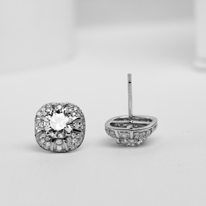 Boucles d'oreilles clous géométriques de luxe <span class=keywords><strong>100</strong></span> % argent sterling 925, or 9K, 10K, 14K, 18K pour femme, simples et éblouissantes, bijoux de fiançailles - Product Image 3