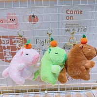 Nouvelle poupée Capybara, petit pendentif Capibala, jouet en peluche créatif, porte-clés, rembourrage en coton PP, queue qui bouge, bijou, à partir de 14 ans
