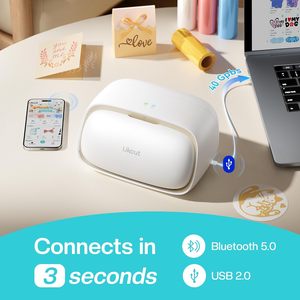 Likcut S501 thông minh nhỏ gọn Vinyl Máy cắt xách tay Tự làm máy vẽ cho Sticker niềm vui thủ công trang trí đám cưới Nguồn cung cấp Bên-Màu Be - Product Image 2