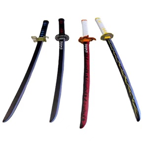 Épées de jouet samouraï japonaises en bois Katana pour enfants Épées extensibles lumineuses Anime Katana pour garçons avec lumière et son - Product Image 1