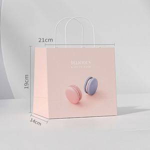 ถุงกระดาษคราฟท์สีน้ำตาลและสีขาวสำหรับใส่ขนมอบ คุกกี้ และขนมหวาน ป้องกันคราบไขมัน - Product Image 4