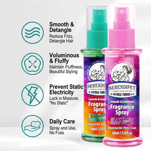 <span class=keywords><strong>Spray</strong></span> Parfumé Naturel pour Animaux, Senteur Florale Longue Durée, Désodorisant Antistatique, Lissant et Hydratant, Parfum pour Chiens et Chats à Poils Longs - Product Image 2