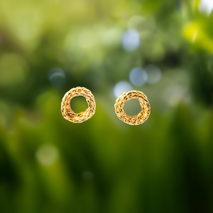 ต่างหูแฟชั่นแบบติดหู สแตนเลส 316L ชุบทอง PVD ทนทาน เป็นมิตรต่อสิ่งแวดล้อม - Product Image 3