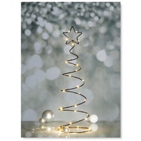 Chaîne lumineuse décorative LED en métal, design en spirale conique, fonctionnant sur piles