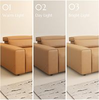Canapé inclinable massant moderne en similicuir 77'' avec design écologique, 2 places, kaki, télécommande