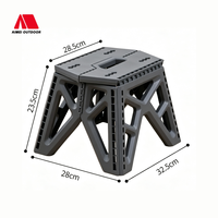Banc pliable portable en plastique avec poignées, idéal pour la maison, le camping, les pique-niques et les files d'attente