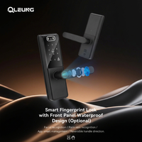 QLEUNG S850max Kunci Pintu Digital dengan Face ID, Sidik Jari, Palm Vein, Tuya Wi-Fi, Kartu, Kode, Smart Lock untuk Rumah dan Apartemen