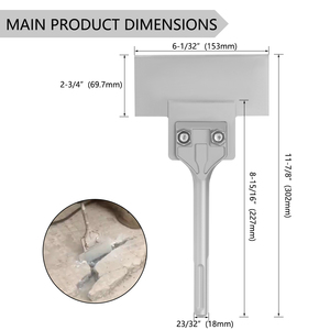 Bộ định tuyến bit chế biến gỗ Lavie 6inch <span class=keywords><strong>SDS</strong></span> <span class=keywords><strong>Max</strong></span> xẻng đục lưỡi rộng scraper sàn scraper gạch loại bỏ đục với dài xử lý router Bit Set zz05t304 - Product Image 4