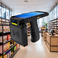 PDA RFID Android robusto con escáner de códigos de barras 1D 2D QR IP65 impermeable 4G WiFi Almacén Logística Servicio de campo