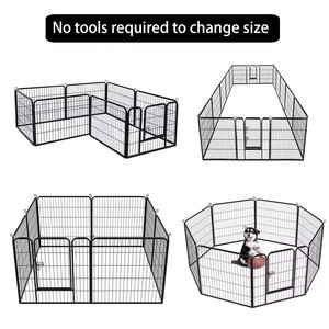 Heavy Duty in metallo cane esercizio penna 8 pannelli <span class=keywords><strong>Dog</strong></span> Playpen Pet cuccia gioco per animali domestici penna recinzione per cani - Product Image 5