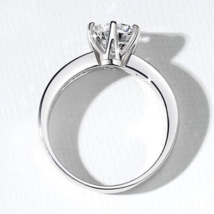 <strong>Fashion</strong> <strong>Jewelry</strong> 925 <strong>Silver</strong> Moissanite Engagement Rings for Women 6.5mm Vvs d Moissanite Rings - Product Image 2