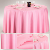 Nappe de table moderne en polyester Roche 180g, ronde et rectangulaire, pour événements de mariage, tables rondes/carrées et utilisation en extérieur
