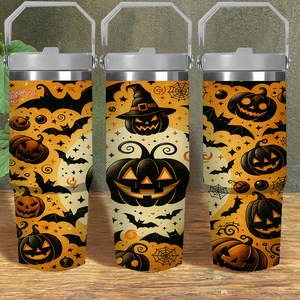 แก้ว<span class=keywords><strong>น</strong></span>้ำสแตนเลสข<span class=keywords><strong>น</strong></span>าด 30 ออ<span class=keywords><strong>น</strong></span>ซ์ ลายฟักทอง ค้างคาว ใยแมงมุม สำหรับเดินทาง ลายฮาโลวีนสุดหลอ<span class=keywords><strong>น</strong></span> เป็นมิตรกับสิ่งแวดล้อม เหมาะเป็<span class=keywords><strong>น</strong></span>ของขวัญสุด<span class=keywords><strong>น</strong></span>่ากลัว - Product Image 1