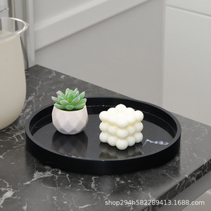 Nhựa Cổ Điển Đồ Trang Sức Khay Khách Sạn Hiển Thị Đứng Tay Khử Trùng Lối Vào Phòng Khách <span class=keywords><strong>Countertop</strong></span> Trang Trí Đảng Món Ăn Tấm Trang Trí - Product Image 4