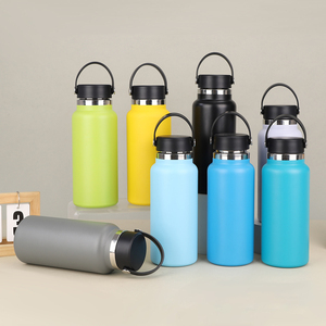 <b>Hot</b> Selling Insulated Stainless Steel Water Bottle 12oz-128oz BPA Free Double Wall Vacuum <b>Flask</b> with Handle and Lid - Product Image 1