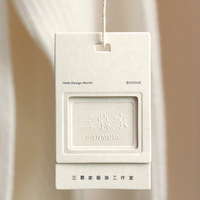 Étiquettes volantes durables en coton double carton personnalisées avec logo imprimé Étiquettes volantes en relief Billets Swing de marque