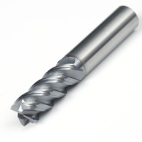 Fraise à bout en carbure de tungstène à 4 flûtes, fraise plate CNC, outil de coupe pour l'usinage de métaux normaux, prise en charge de la personnalisation OEM ODM