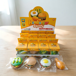 ของเล่นบีบแฮมเบอร์เกอร์เหมือนจริง ทำจากวัสดุ TPR รูปทรงเบอร์เกอร์ไข่ ช่วยคลายเครียด สำหรับเด็กและผู้ใหญ่ ขายส่งจากโรงงาน - Product Image 1