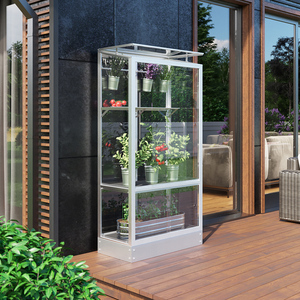 <span class=keywords><strong>Mini</strong></span> <span class=keywords><strong>serre</strong></span> moderne Vitavia en alliage d'aluminium et polycarbonate écologique avec roues pour balcon domestique - Product Image 1