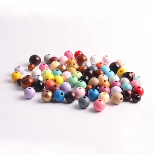 <span class=keywords><strong>Perles</strong></span> en <span class=keywords><strong>bois</strong></span> colorées à grands trous de 10mm, boules amples, jouets pour bébés, personnalisés, <span class=keywords><strong>perles</strong></span> en <span class=keywords><strong>bois</strong></span> naturel, pour bijoux, bricolage, pièces - Product Image 6
