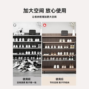 Home Storage Rack Tiered Shelf Wall Mounted No Drill Shoe Organizer Multi Purpose Drying Rack Extendable Bottom Mount - Product Image 5