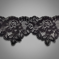 Accessoires en dentelle florale élastique, dentelle large élastique, dentelle à grandes vagues, nouveaux accessoires de lingerie en gros du fabricant