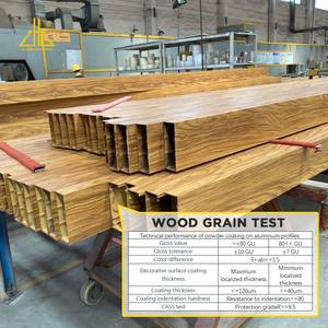 <span class=keywords><strong>Tube</strong></span> <span class=keywords><strong>rond</strong></span> en <span class=keywords><strong>aluminium</strong></span> texturé en bois de pin / chêne / noyer / teck / sur mesure 50 <span class=keywords><strong>mm</strong></span> |   Fournisseur de tuyaux en alliage pour décoration extérieure - Product Image 4