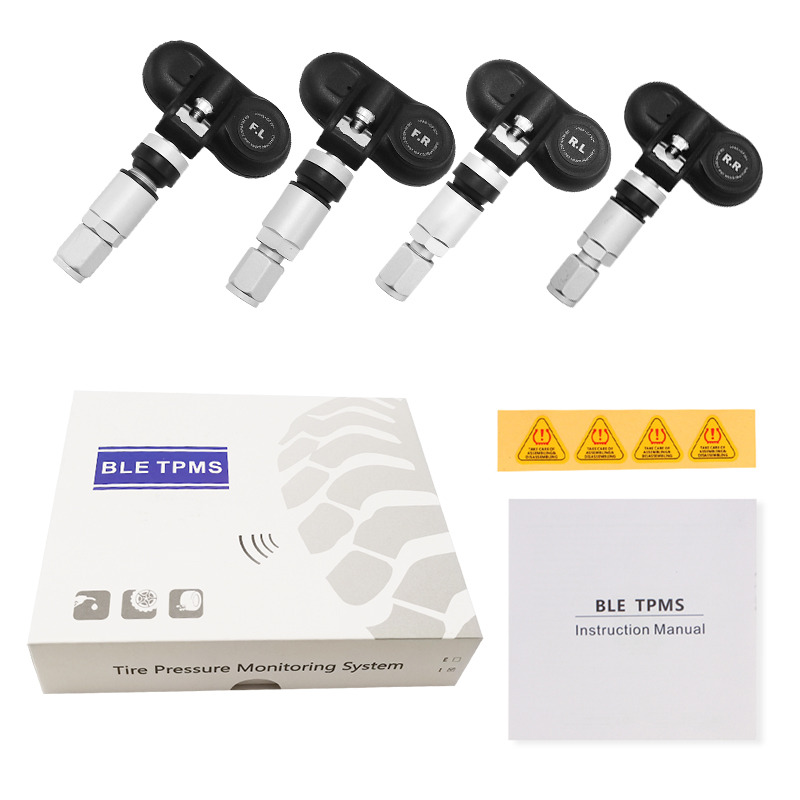 Bluetooth 5.0 Auto TPMS di Allarme Pressione Dei Pneumatici Sensore Android/IOS di Monitoraggio della Pressione Dei Pneumatici 8.0 Bar
