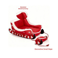Lit pour animaux de compagnie en forme de luge de Noël, lit chaud et lavable pour chat et chien, canapé en peluche doux pour animaux de compagnie de petite et moyenne taille