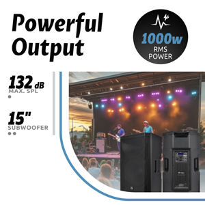 Точность Pro Audio CBN15TD3 15-дюймовая Домашняя вечеринка, система звуковых динамиков, профессиональная пластиковая активная колонка - Product Image 2