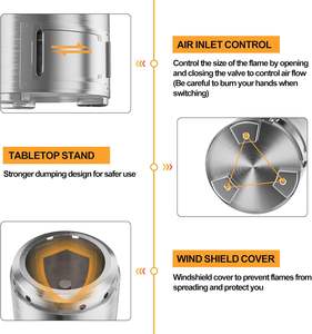 Poêle sans fumée de table, foyer à granulés de bois pour l'intérieur et l'extérieur - Product Image 2