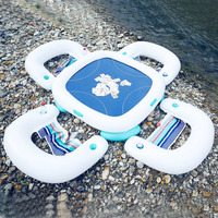Benutzer definierte aufblasbare Wasser Poker Spiele Tisch Schwimmbad Unterhaltung aufblasbare Wasser karte Tisch schwimmen schwimmend