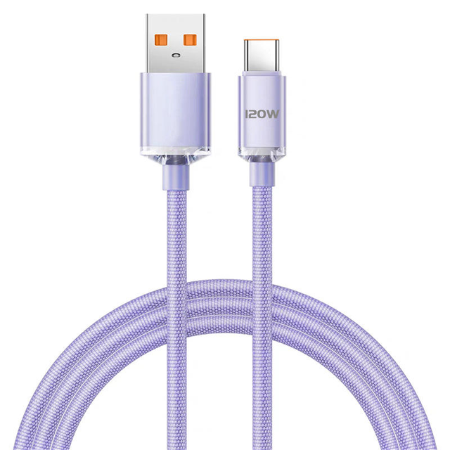 Super Fast Charging 120W Type-C Eco-Friendly Fabric Braided PD Data Cable for Mobile Phone for for Android Universal 6A
