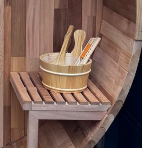 Sauna Quadrata ANYI in Cedro Rosso di Alta Qualità per 6 Persone, Sauna da Esterno con Stufa - Product Image 6