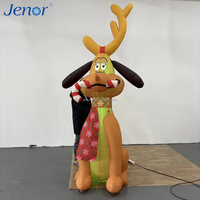 Chien gonflable de Noël mignon et amusant pour la décoration de scène lors de fêtes du Nouvel An et la publicité promotionnelle