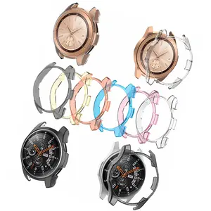 サムスンギャラクシーウォッチ用QimanClearPC保護バンパーウォッチカバーSamsungGearS3フロンティア用42mm 46mmケース