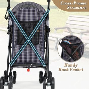 Carrito Plegable para Perros de 4 Ruedas, Personalizado, para Perros Grandes, Medianos y Pequeños, Carrito de Viaje Plegable para Mascotas - Product Image 6