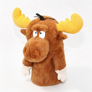Marioneta de mano de animal personalizada, marioneta de peluche de alce, marioneta de mano de animal del bosque, marioneta de animal con boca móvil - Product Image 5