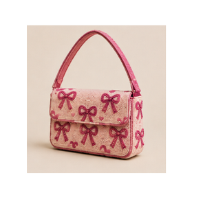 Beaded <b>Zip</b> Closure Waterproof Shoulder Bag Women Fashion Stylish Elegant Party <b>Purse</b> for Evening Wedding Holiday Everyday Use - Product Image 3