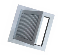 Grille de retour carrée en aluminium pour système de ventilation CVC, design industriel moderne pour salon