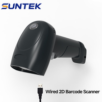 Escáner de Código de Barras Portátil SUNTEK 2D 1D QR, USB con Cable, Automático, 3 Modos, POS