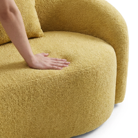 Sofá de Espuma Curvo sin Estructura de Estilo Nórdico, Sellado al Vacío, Disponible en Varios Tamaños. Ideal para espacios pequeños.