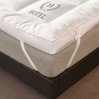 Hypoallergener 100% Polyester/Baumwolle Wasserdichter Antibakterieller Matratzenauflage Dick Queen-Size für Hotel & Heimgebrauch