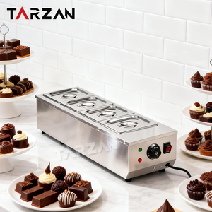 Chauffe-<span class=keywords><strong>chocolat</strong></span> commercial à 2 bacs en acier inoxydable, type <span class=keywords><strong>bain</strong></span>-<span class=keywords><strong>marie</strong></span>, équipement de chauffage alimentaire pour desserts - Product Image 4