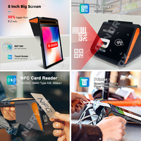 Nb80 8 inç mobil akıllı Android ücretsiz Sdk Tablet Pc bilgisayar Rfid terminali sadakat programı sistemi için yazarkasa Pos sistemi