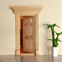 Porte miniature pour maison de poupée ILAND, porte de fée miniature en bois 1:12 non peinte pour la création de scènes de maison de poupée, meubles artisanaux. (Faire face vers l'intérieur)